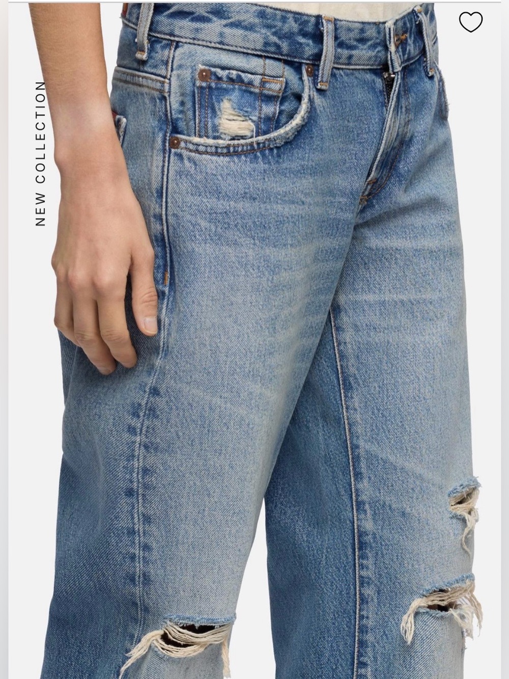 7 For All Mankind Women’s Low Straight Med Wash Distressed Sz 27 NEW w Tag $248 - Picture 3 of 14